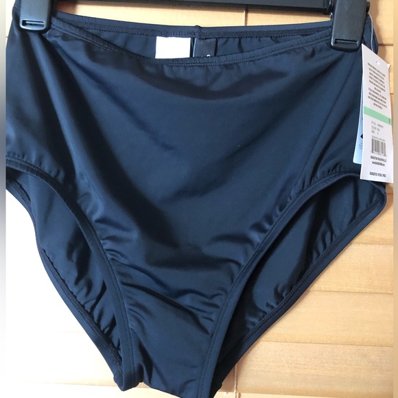 MAXINE NWT BIKINI BATHING SUIT BOTTOM IN BLACK SIZE 8 - Picture 1 of 6